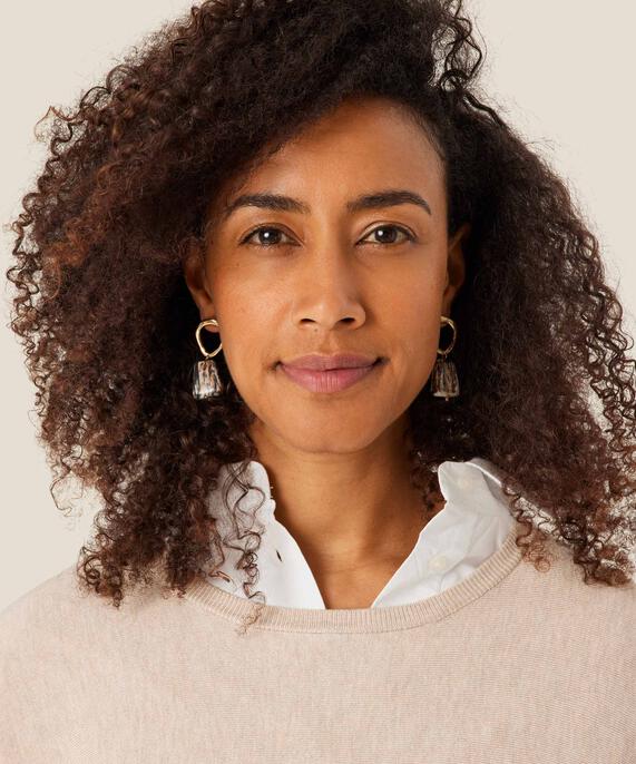 Remi Earrings, Coffee Bean