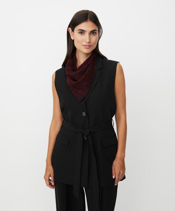 Azmira Wool Scarf, Tawny Port