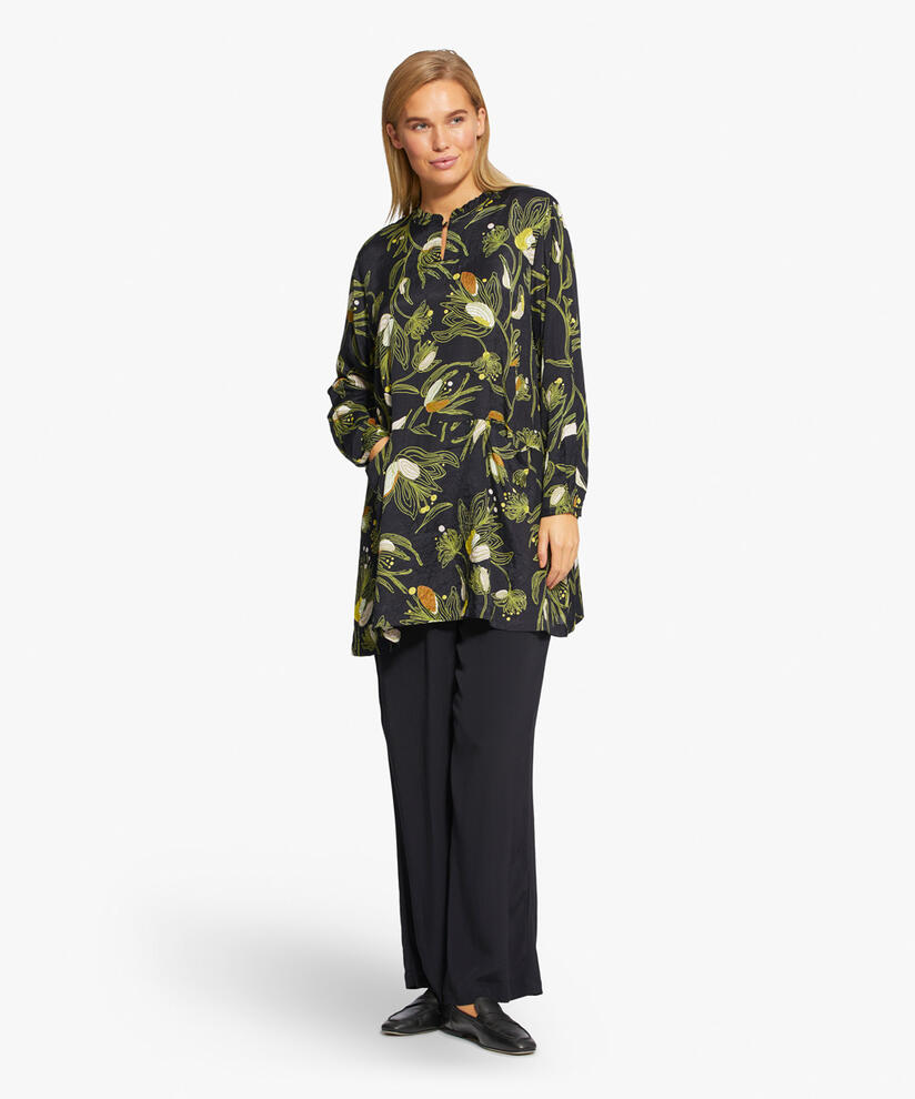 GOLDAS TUNIC, Green Sheen