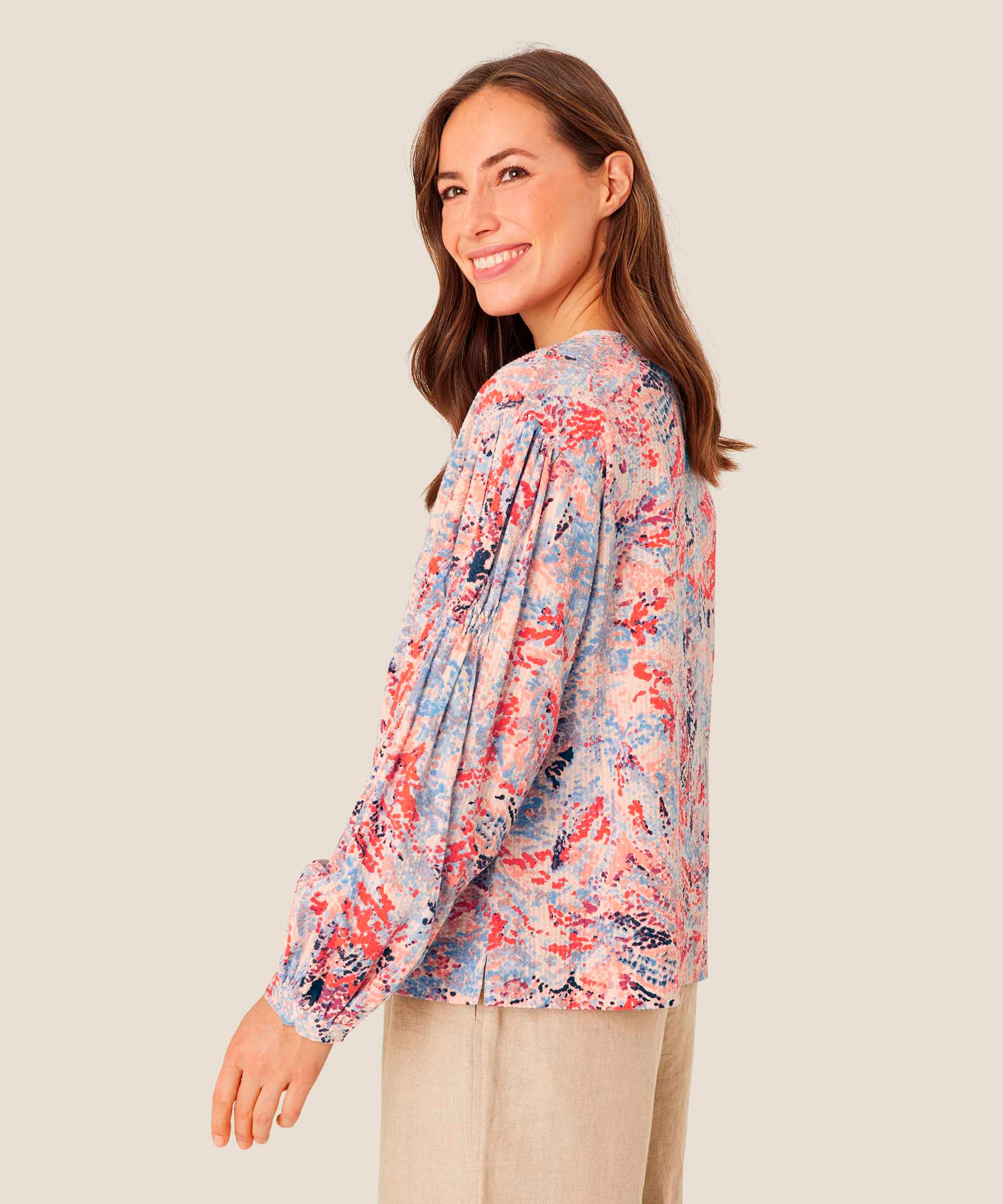 Danette Blouse, Orange com