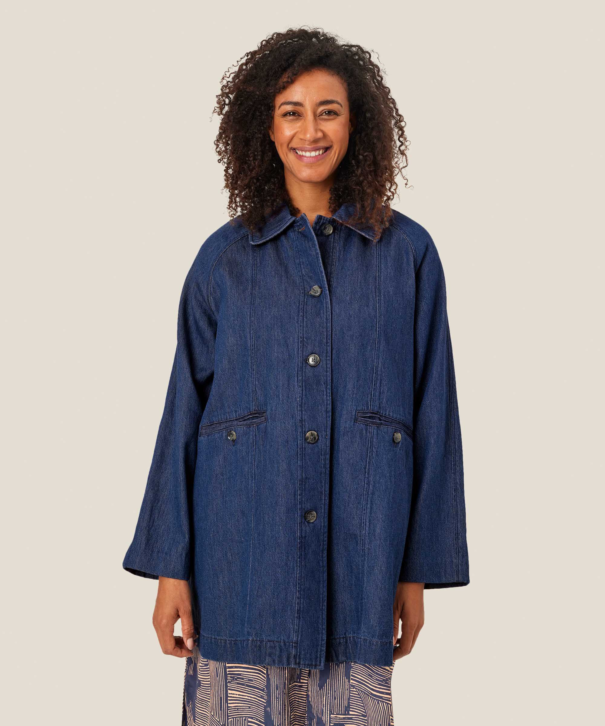 Tam Denim Coat, Dark Denim
